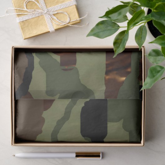 Camouflage volledig patroon tissuepapier (Geschenk)