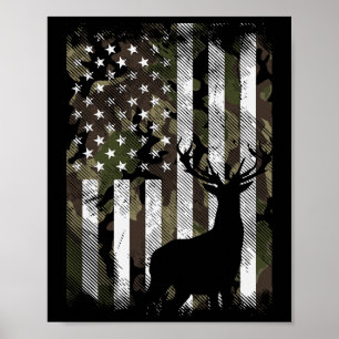 Camouflage VS Vlag Hert Eland Bok Camouflage Jagen Poster