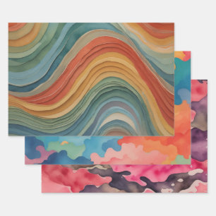 camouflage-waterverf inpakpapier vel