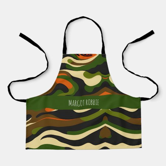 Camouflage Waves Waterverf Patroon Schort (Voorkant)