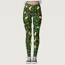 Camouflage Wobble Tegel Pattern Leggings