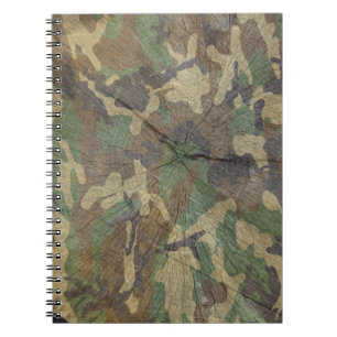 Camouflage Woodland Green Brown Notitieboek