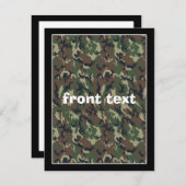 Camouflage Woodland Kaart (Voorkant / Achterkant)