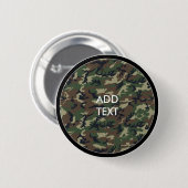 Camouflage Woodland Ronde Button 5,7 Cm (Voorkant /achterkant)