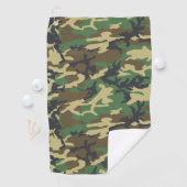 Camouflage Woodlands Pattern Golfhanddoek (Insitu)