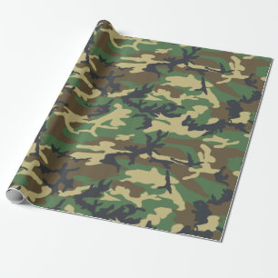Camouflage Woodlands Pattern wrapping Paper Cadeaupapier