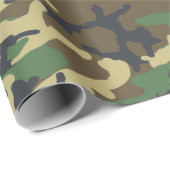 Camouflage Woodlands Pattern wrapping Paper Cadeaupapier (Rol Hoek)