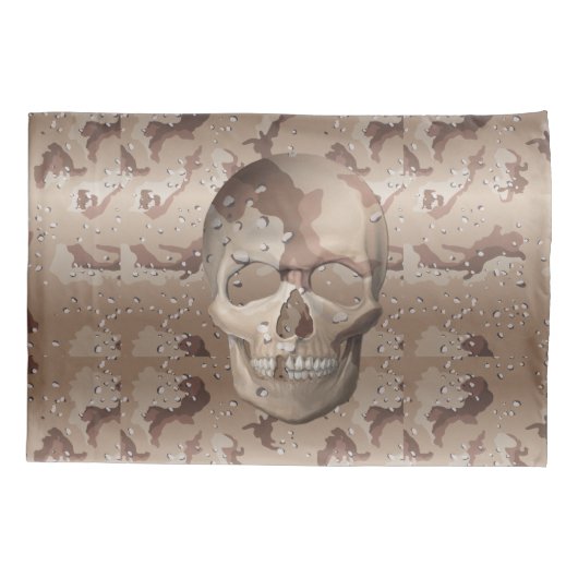 Camouflaged Skull - Plaats hier hoofd Kussensloop (Achterkant)
