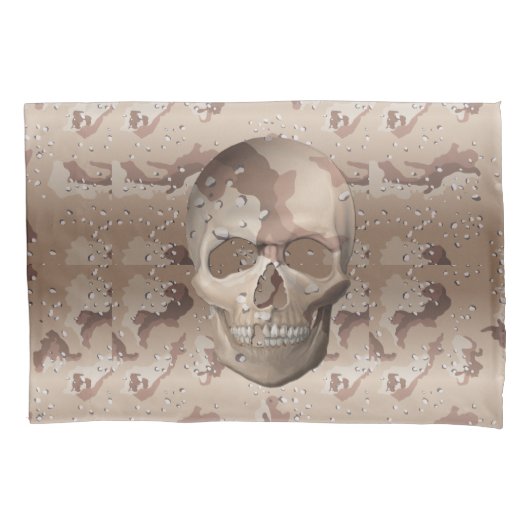 Camouflaged Skull - Plaats hier hoofd Kussensloop (Voorkant)