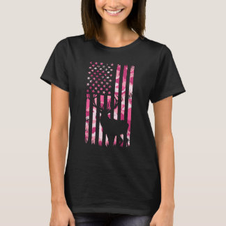 Camouflagejacht  Camo Amerikaans Vlag Herten T-shirt