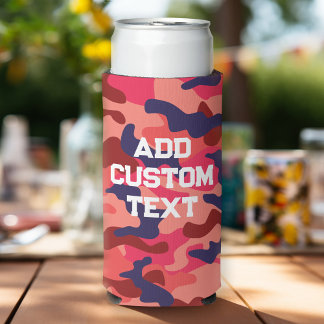 Camouflagepatroon - Blauwe Koraal met Bloktekst