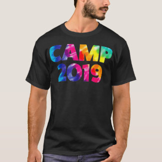 Camp 2019 Summer Sleepaway Campers Tie Dye Autogr T-shirt