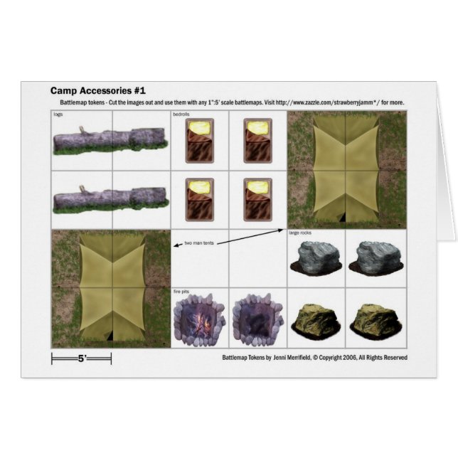 Camp Accessoires - Symbolische kaart (Voorkant Horizontaal)