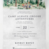 Camp Always Choose Adventures | Groot openingsfees Drieluik Uitnodiging (Binnenkant midden)