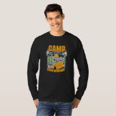 Camp And Release Worries Camp Travel Hiking Camper T-shirt (Voorkant volledig)