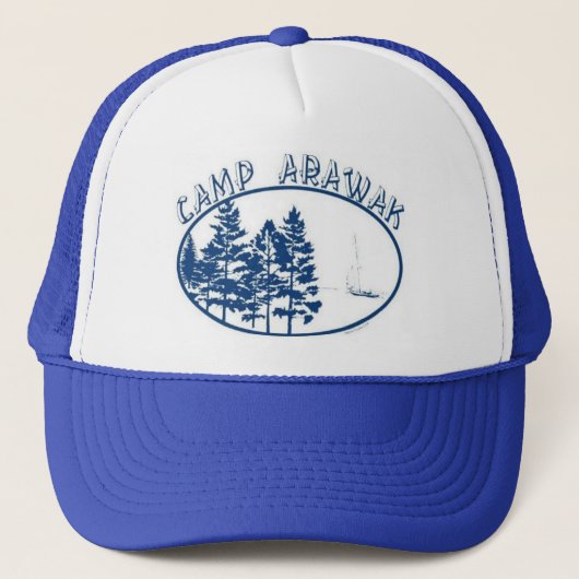 Camp Arawak Sleepaway Camp Trucker Hat Pet (Voorkant)