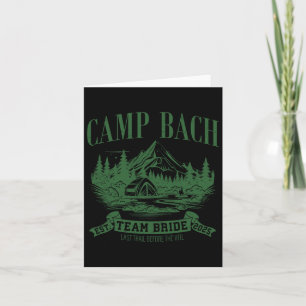 Camp Bach Team Bruid Wandelen Camping Bachelorette Kaart