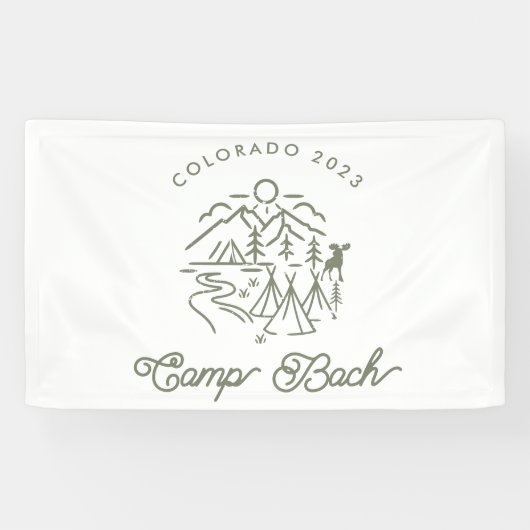 Camp Bachelorette Banner/ Achtergrond  Spandoek (Horizontaal)