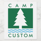 Camp Bachelorette Custom Wijn Etiket (Enkel label)