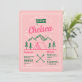 Camp Bachelorette Fête Week-end Away Invitation (Debout devant)