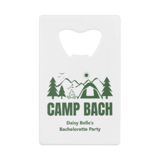 Camp Bachelorette Green Cooler Kredietkaart Flessenopener