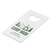 Camp Bachelorette Green Cooler Kredietkaart Flessenopener (Achterkant Gekanteld)