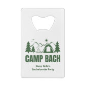 Camp Bachelorette Green Cooler Kredietkaart Flessenopener (Achterkant)