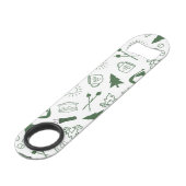 Camp Bachelorette Green Cooler Speed Flessenopener (Voorkant Gekanteld)