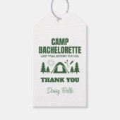 Camp Bachelorette Green Gift Label Cadeaulabel (Voorkant)