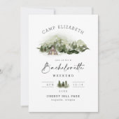 Camp Bachelorette in het Bossen Weekend Kaart (Voorkant)