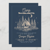 Camp Bachelorette Invitation (Devant / Derrière)