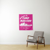 Camp Bachelorette Mountain Party Camping Prop Sign Wandkleed (In situ)