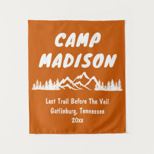 Camp Bachelorette Mountain Party Camping Prop Sign Wandkleed