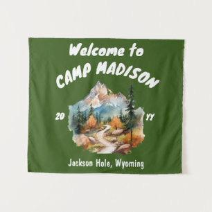 Camp Bachelorette Party Berg Camping Prop Sign Wandkleed