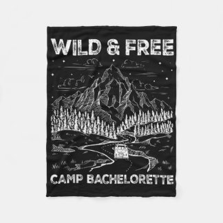  Camp Bachelorette Party Matching Wild Retr Fleece Deken