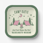 Camp Bachelorette Party Papieren Bordje (Voorkant)