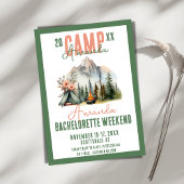 Camp Bachelorette Party Reisschema Weekend Kaart