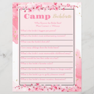 Camp Bachelorette Party Spel