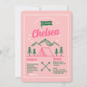 Camp Bachelorette Party Weekend Uitnodiging (Voorkant)