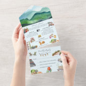 Camp Bachelorette reisweekend All In One Uitnodiging (Afscheurbaar)