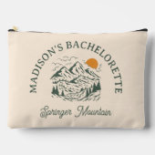 Camp Bachelorette Retro Mountain Aangepaste naam Etui (Voorkant)
