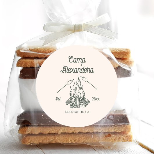 Camp Bachelorette Ronde Sticker