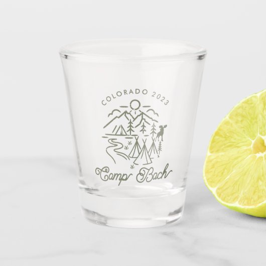 Camp Bachelorette Shot Glass Glas (Voorkant)