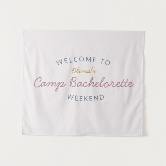 Camp Bachelorette Week-end Tapisserie Décor (Devant (Horizontal))