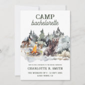 Camp Bachelorette Weekend Route Modern Party Kaart (Voorkant)