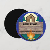 CAMP Bat Mitzvah Bar Mitzvah RONDE Uitnodiging (Voorkant / Achterkant)