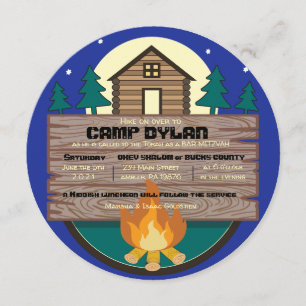 CAMP Bat Mitzvah Bar Mitzvah RONDE Uitnodiging