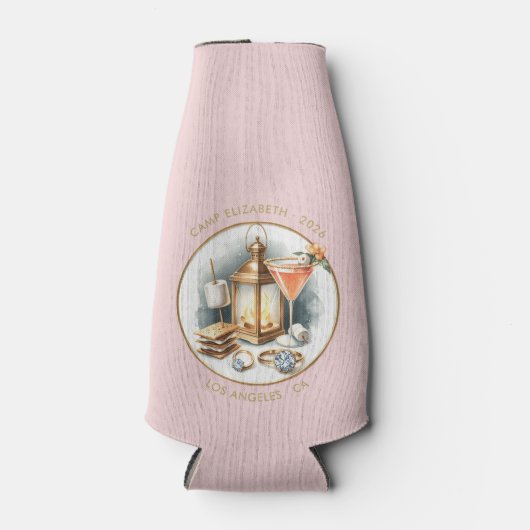 Camp Bride Bachelorette Weekend Flesjeskoeler (Voorkant)