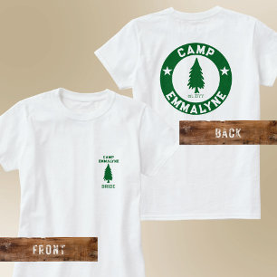 Camp Bride Gepersonaliseerde voor- en achterprint T-shirt
