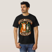 Camp Café Répéter T-shirt Camping Chat recto verso (Devant entier)